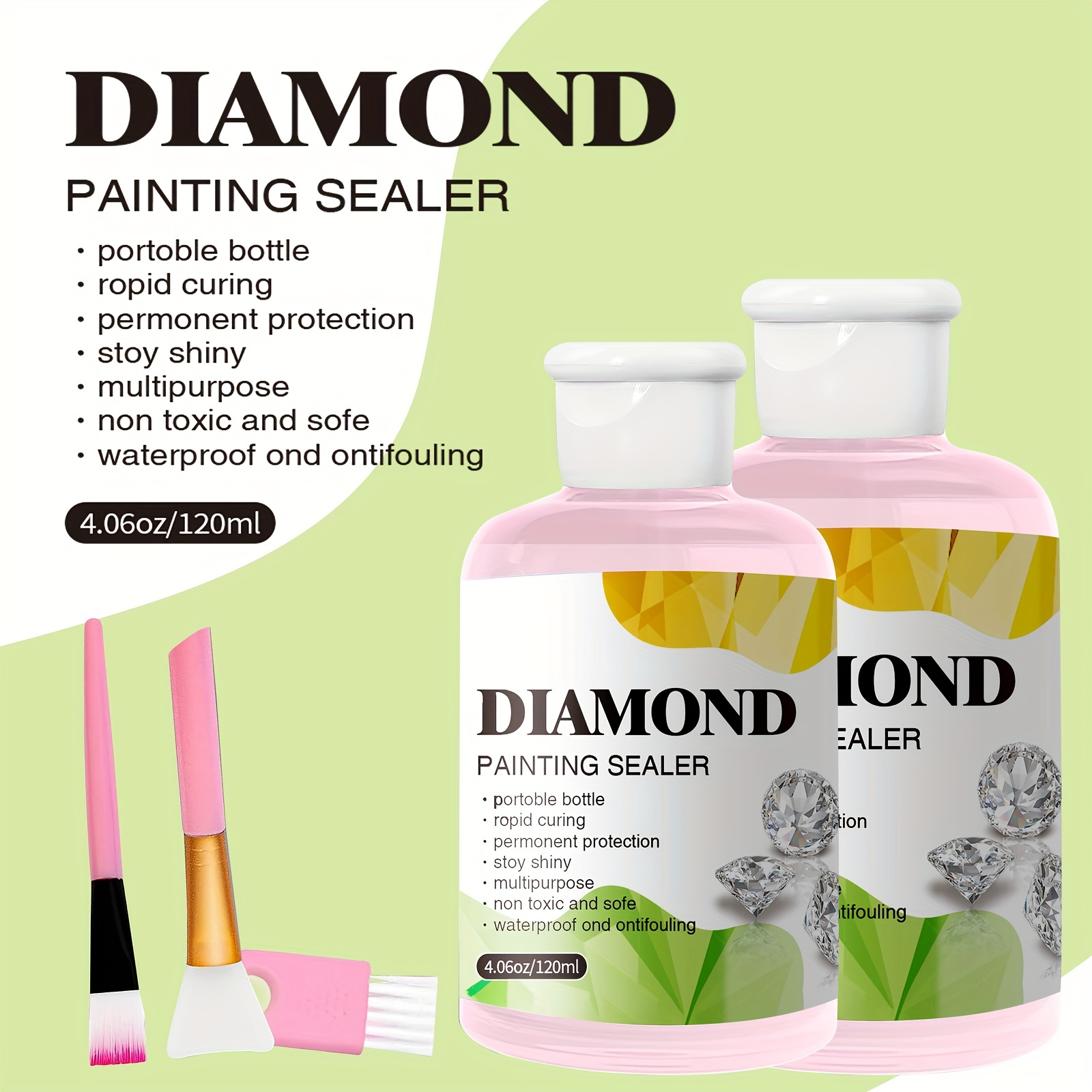 Diamond Painting Sealer 3 Brushes Diy Diamond Art Sealer - Temu