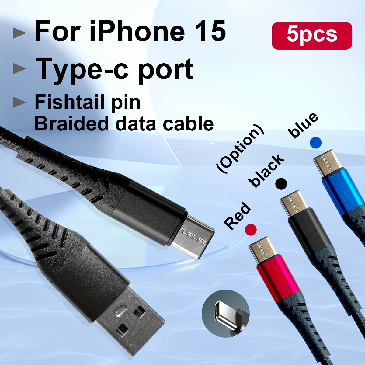 3 Paquetes De Cable USB Tipo C De Carga Rápida De 2 4 A - Temu