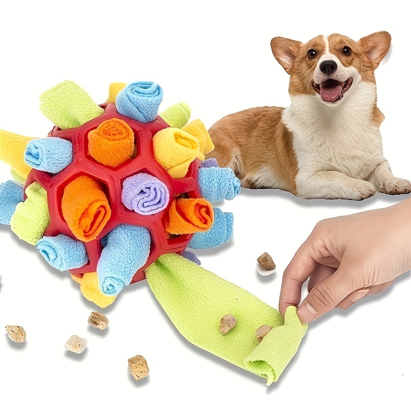 

1pc Pet Multifunctional Ball Design Sound Toy, Interactive Sniffing Toy For Dog, Food Leaking Chew Squeaky Toy For Pets Training Teeth Cleaning