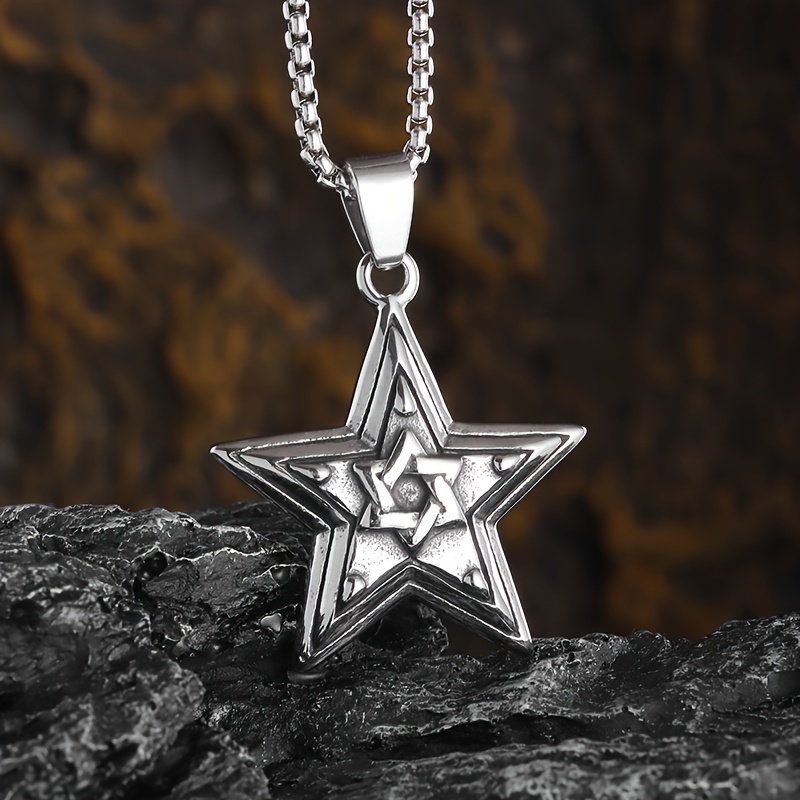 Abracadabra Pendentif Abraxas Cabalistique Magie Occulte Ésotérique  Amulette Collier Acier Inoxydable Bijoux Collier Chokers Cadeau