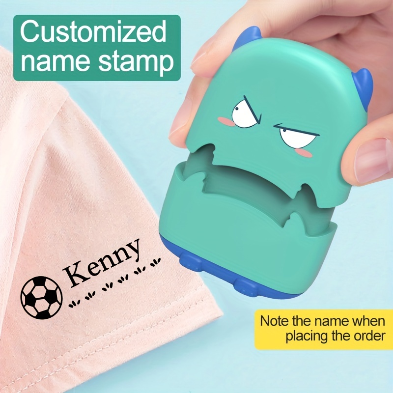 Green Custom-made Baby Name Stamp Diy For Children Name Seal Student  Clothes Chapter Not Easy To Fade Security Name Stamp Monsters Toy - Temu  Lithuania