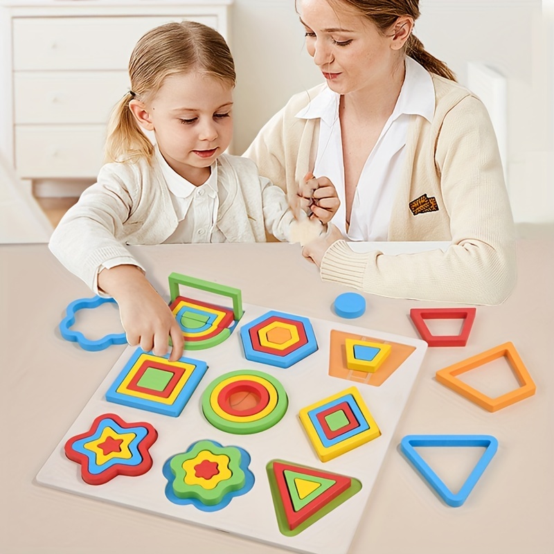 Children's Mons Educational Wooden Toys, Digital Color Matching