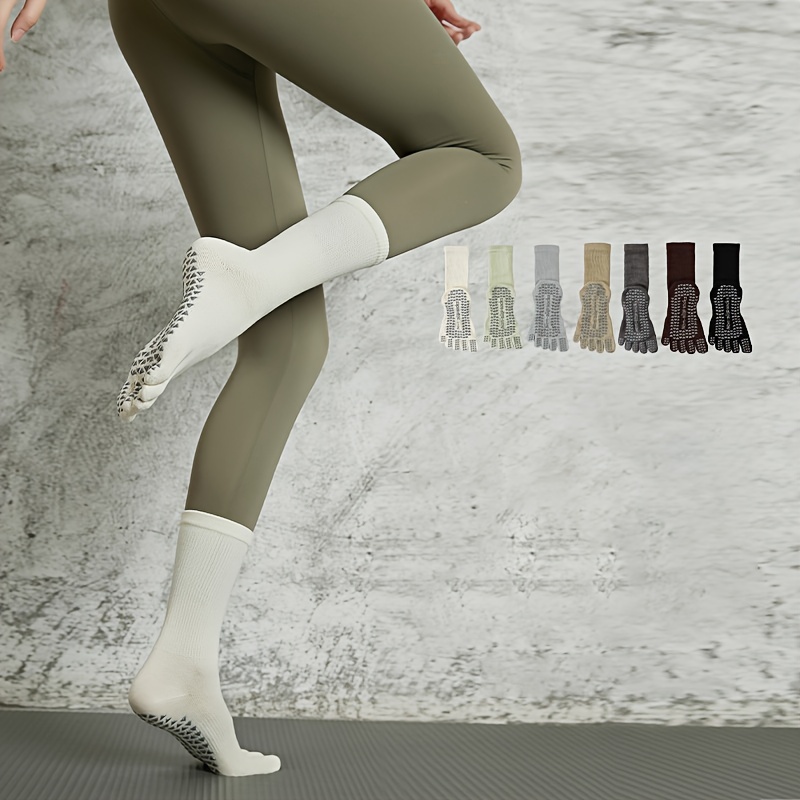 Soft Non slip Silicone Soled Yoga Pilates Socks Grip - Temu