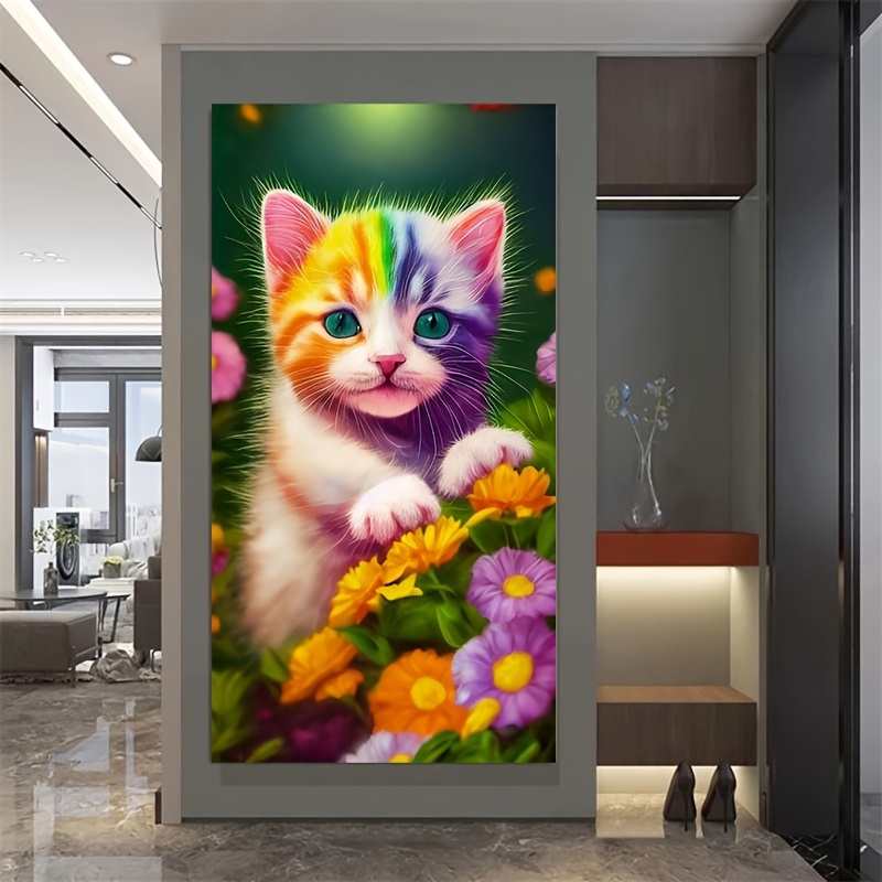 5d diamond painting art cute cats