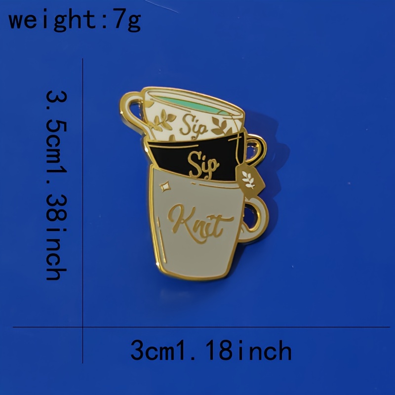5pcs Creative Coffee Cup Brooch, Cartoon Cute Coffee Pot Cup Alloy Badge, Backpack Accessories Jewelry for Men,Temu