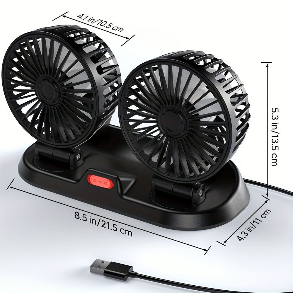Ventilateur de voiture Portable Mini Ventilateur Électrique Double