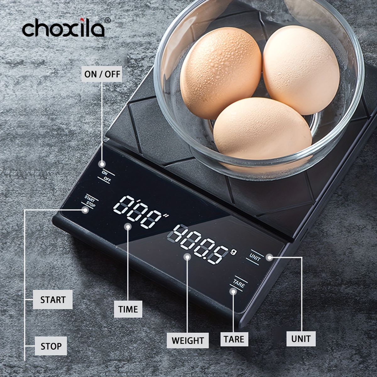 1pc Black Multifunctional Coffee Scale High Precision Kitchen