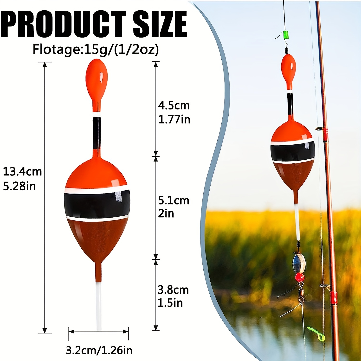 Buy Slip Bobbers Fishing Kit, Balsa Wood Floats Bobbers Fishing