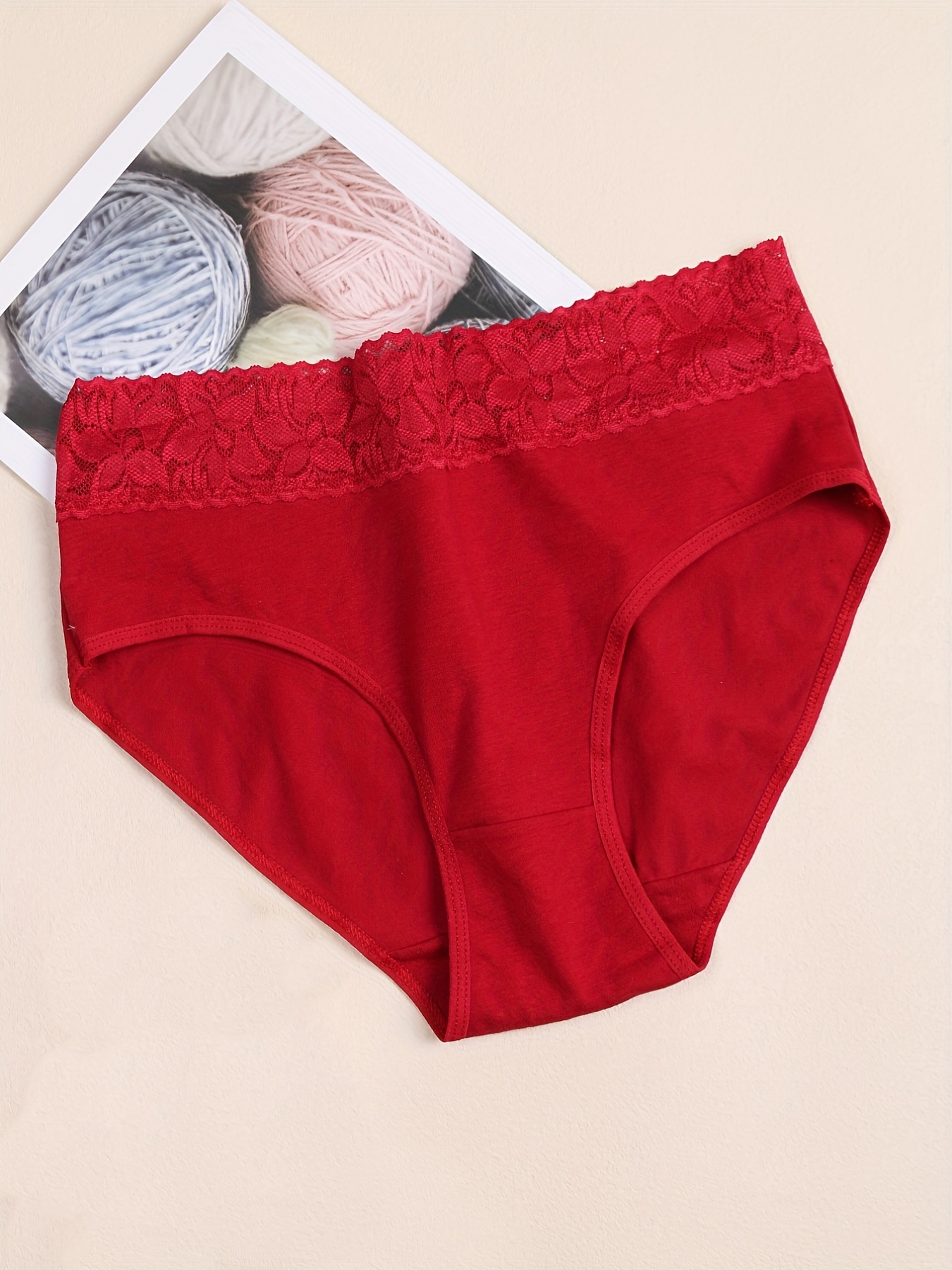 Plus Size Elegant Panties Sets Women's Plus Contrast Lace - Temu