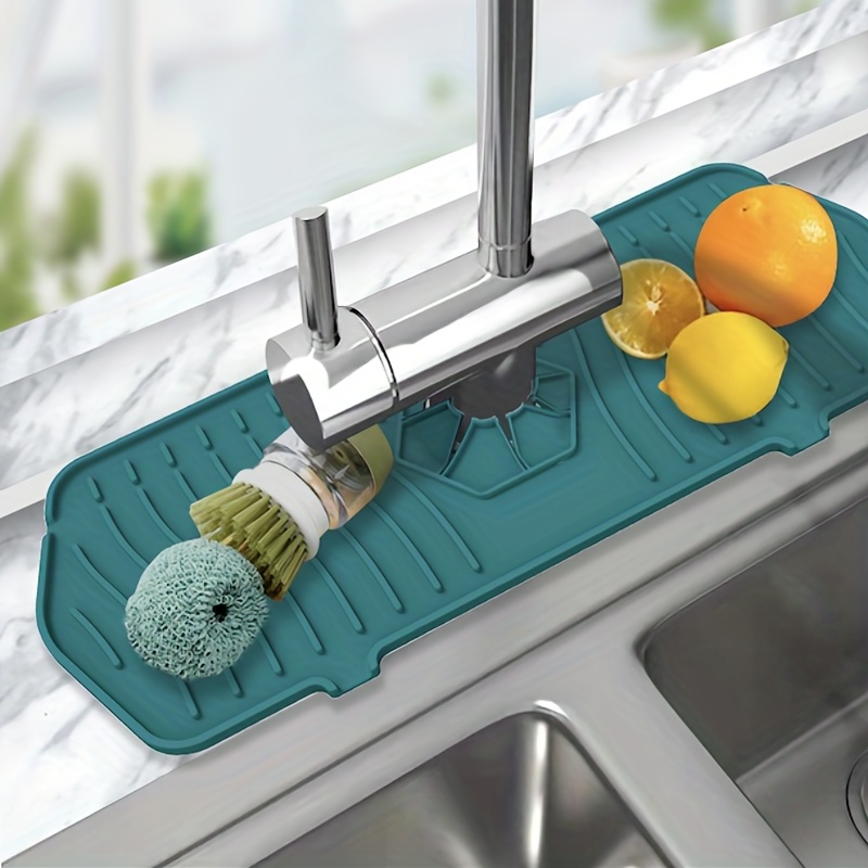 Kitchen Sink Splash Guard Mat - Silicone Sink Water Splash Catcher