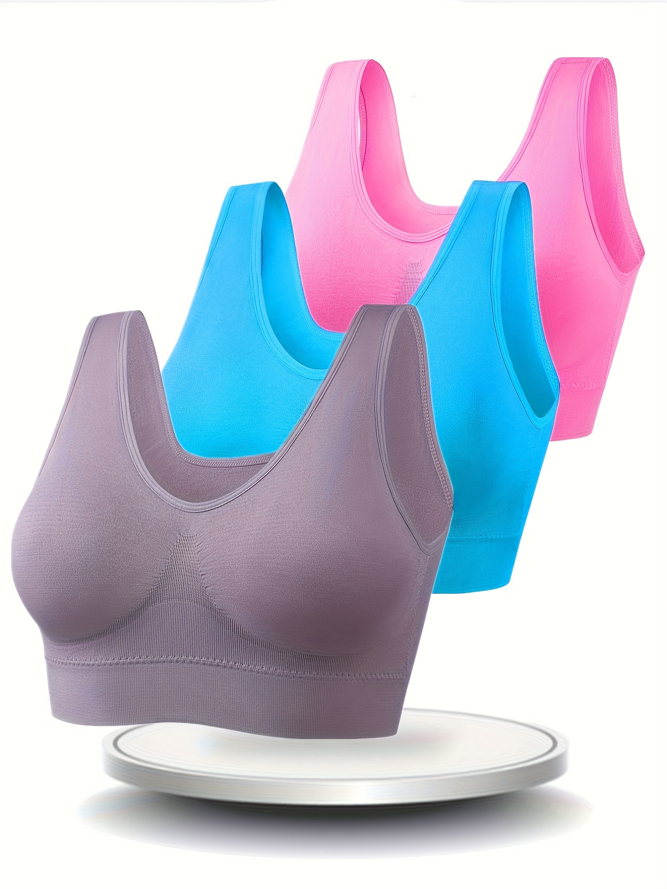 Breathable Solid Eyelet Mesh Hole Vest Sports Bras Plus Size
