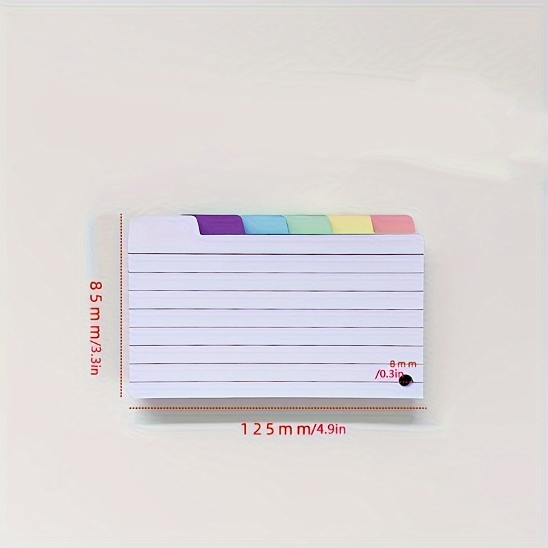 200pcs Colored Index Cards, 3.45x5 Inch Ruled Index Cards With