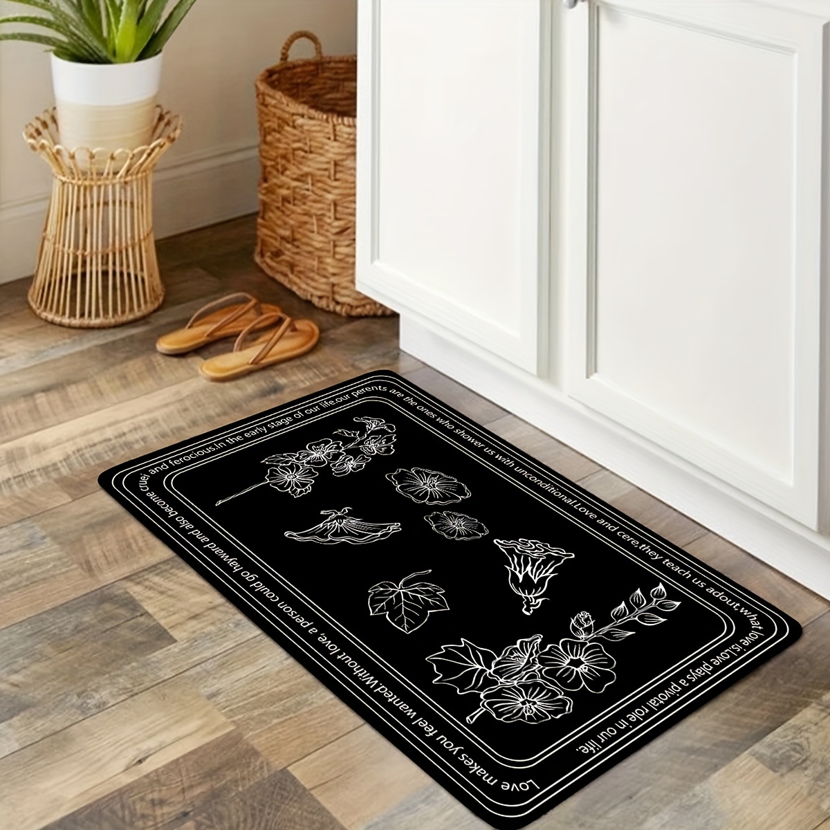 Super Absorbent Floor Mat Quick Drying Bathroom Mat Non-slip Floor Door  Carpet Easy To Clean Home Oil-proof Kitchen Mat 40*60cm