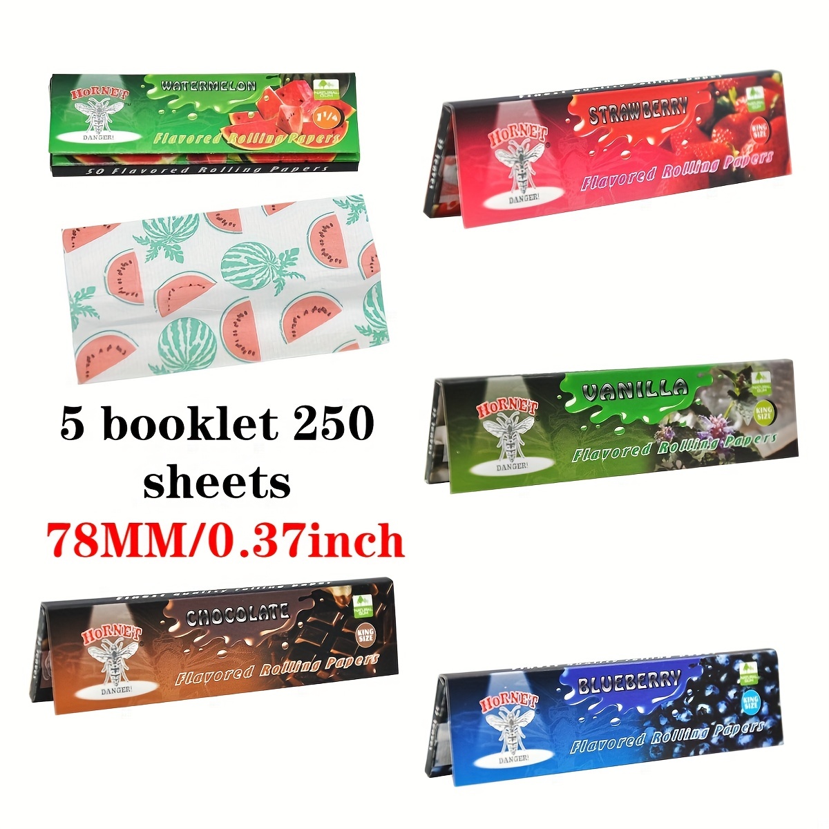 2/5booklets/ Rolling Paper Mixed Fruit Flavors Cigarette - Temu