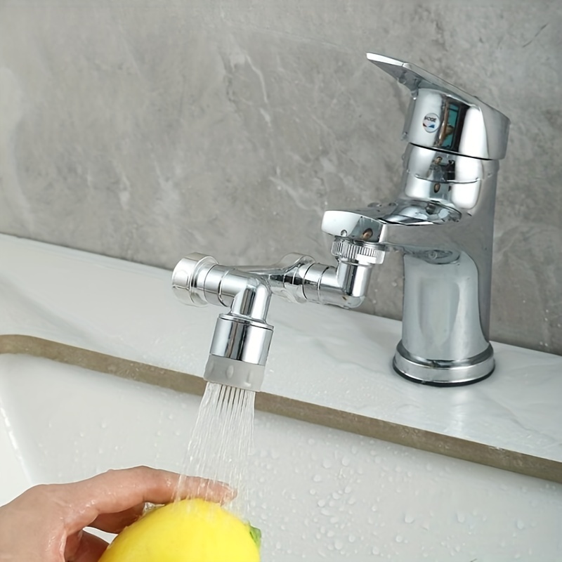 IKKEMO 1080° Rotating Faucet Aerator Extender, Large-Angle Water Nozzle Faucet Adapter Universal Splash Filter Kitchen Tap Extension Faucets Bubbler For Kitchen And Bathroom Sink Faucet