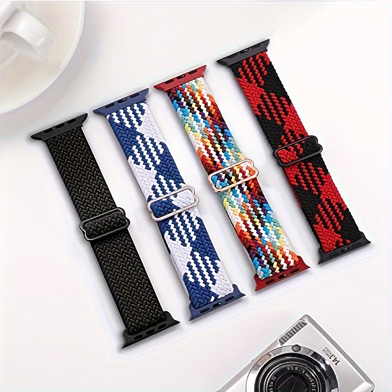 

1 Piece Ribbon, Compatible With Iwatch Strap 38 Mm 40 Mm 41 Mm 42 Mm 44 Mm 45 Mm 49 Mm, Suitable For Women And Men, Single-loop Elastic Elastic Band Wristband For The Iwatch Series Se 8765432ultra