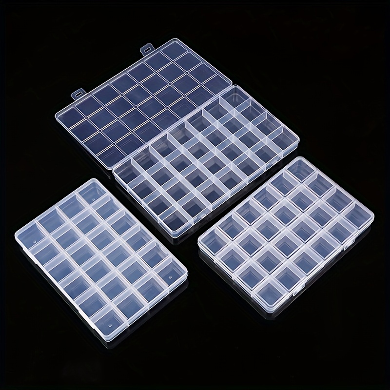 1pc Caja Almacenamiento Joyas Plástico Transparente 8/24/28 - Temu