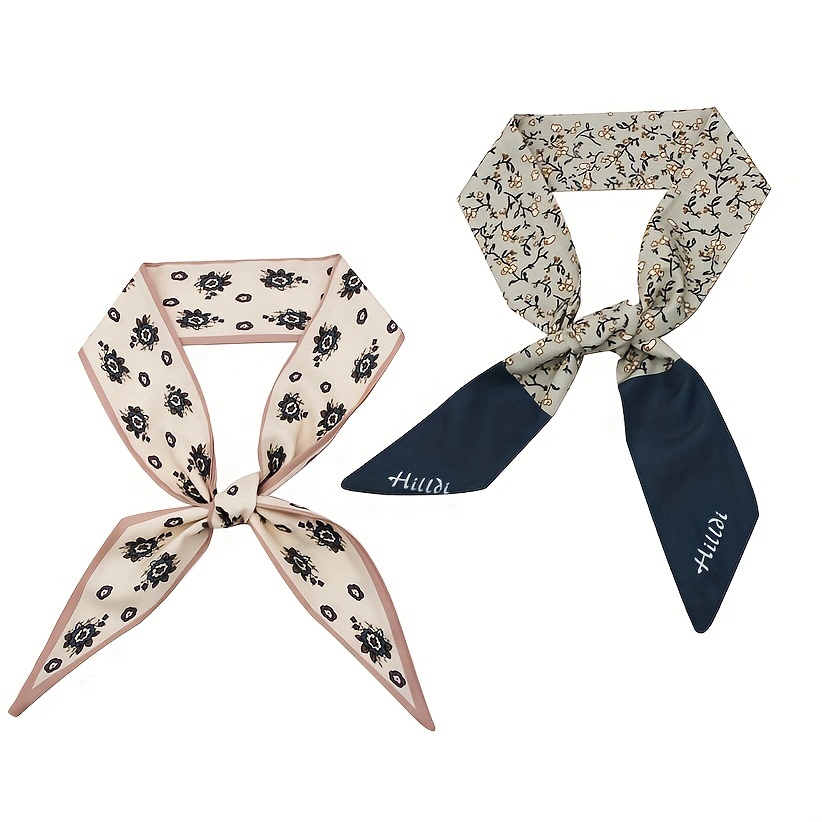 Classic Skinny Scarf Elegant Long Ribbon Neckerchief French Style Twilly  Scarf Casual Hair Ribbon Handle Wrist Wraps - Temu