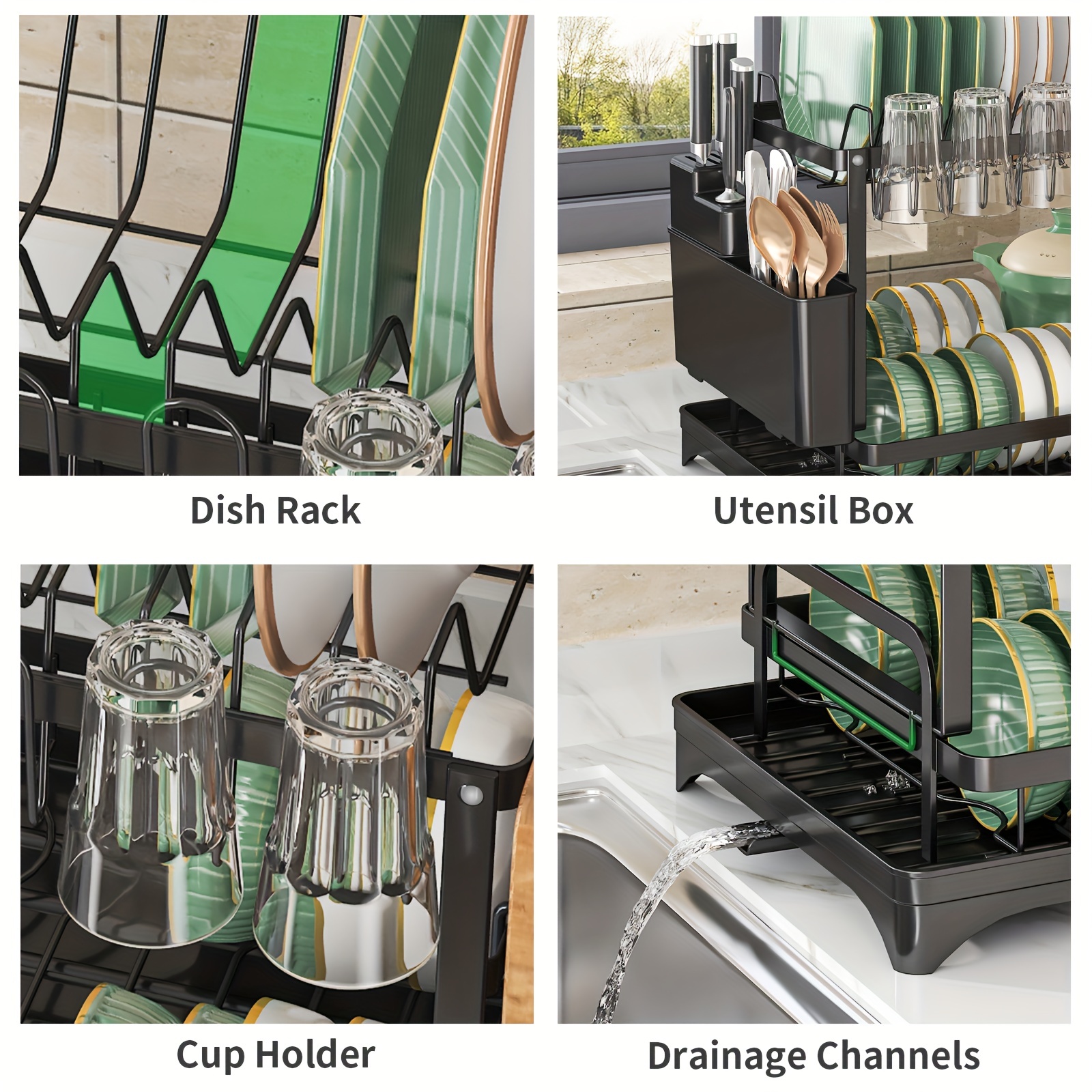 1pc Portable, Detachable, Non-slip 9-cup Capacity Pp Cup Drying Rack With  Cute Look And 3 Color Options For Kitchen Use