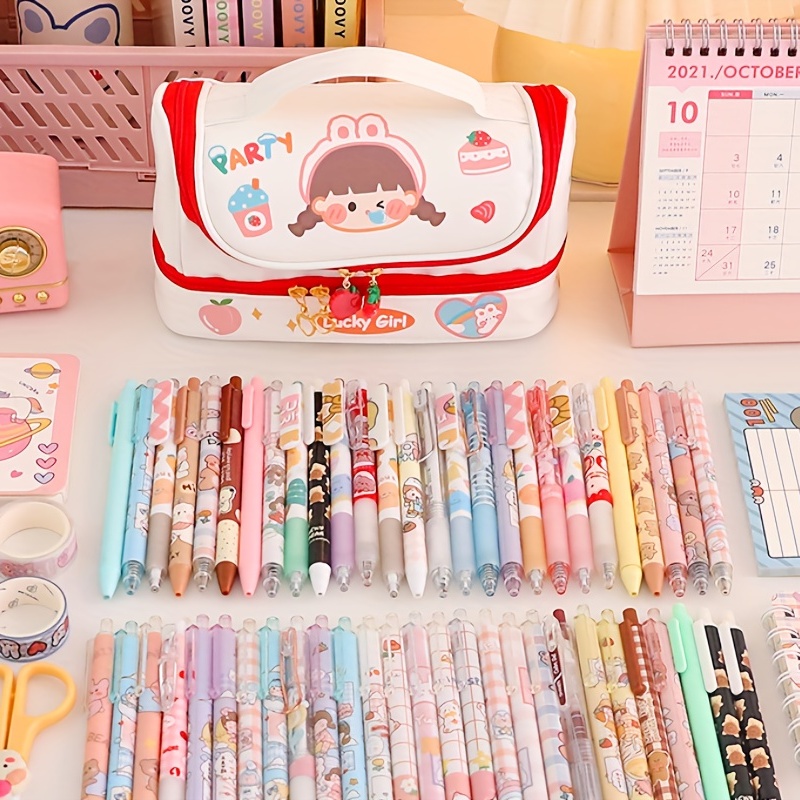 large capacity portable blank diy pencil bag double layer Temu