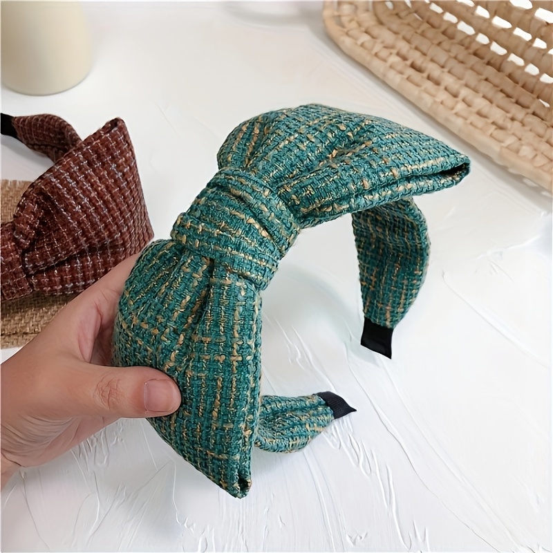 Vintage Large Bowknot Decor Headbands For Women Non Slip Fashion