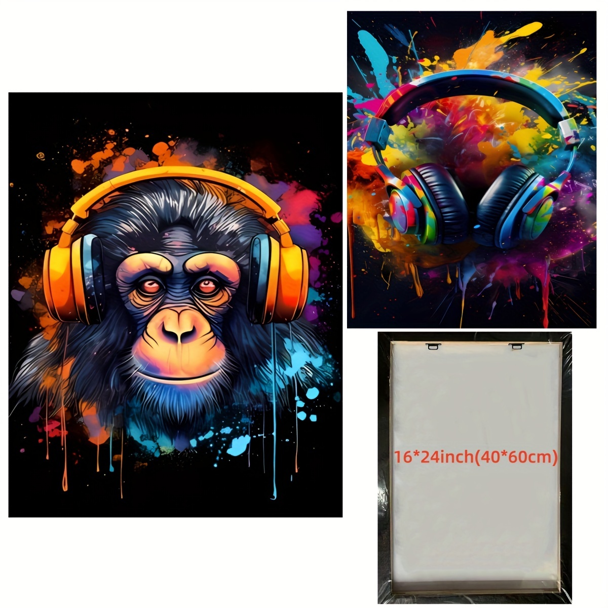 1pc Tela Con Cornice Quadri Banksy Scimmia Pensante Con Le Cuffie Graffiti  E Street Art Personaggi Famosi Pop Art Moderno Urbano Multicolore Per  Soggiorno, Camera Da Letto - Casa E Cucina 