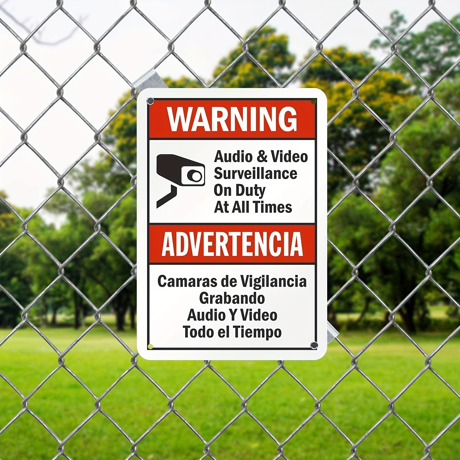 Cartel metal serigrafiado 30x20 cm Zona Videovigilada por cámaras de  seguridad.
