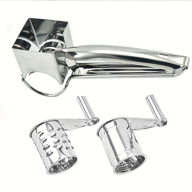 Stainless Steel Rotary Cheese Grater And Vegetable Shredder - Temu
