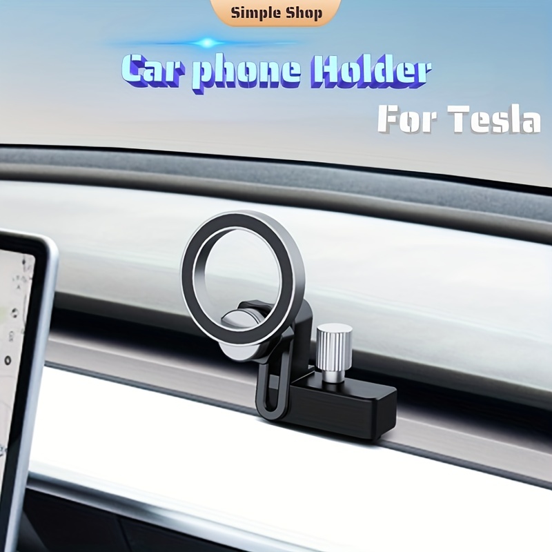 

Magnetic Car Phone Holder For Tesla Model 3/model Y With Free Magnetic Ring For All Smartphones