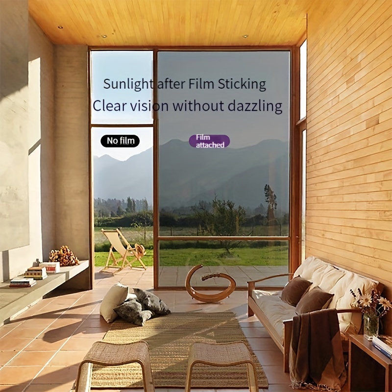 Privacy Window Film Home Office Blocks Outside View Enhances - Temu