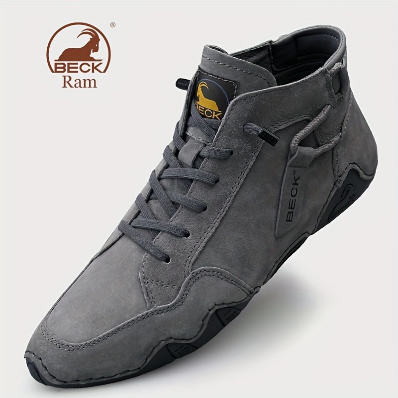 Men Soft Leather Boots - Temu