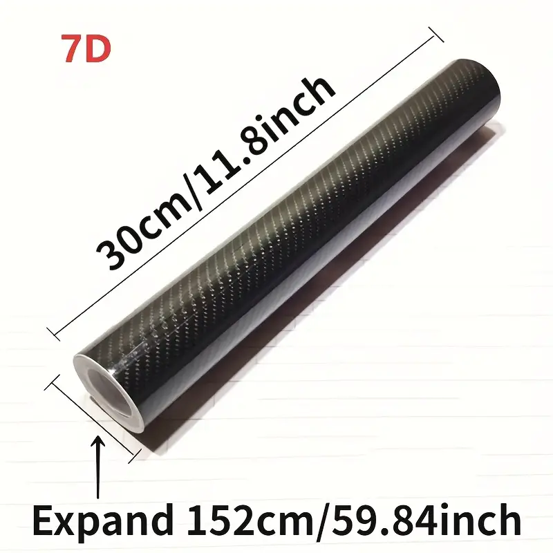7D-Kohlefaser-Aufkleber, wasserdicht, glänzend, Vinyl, Rolle
