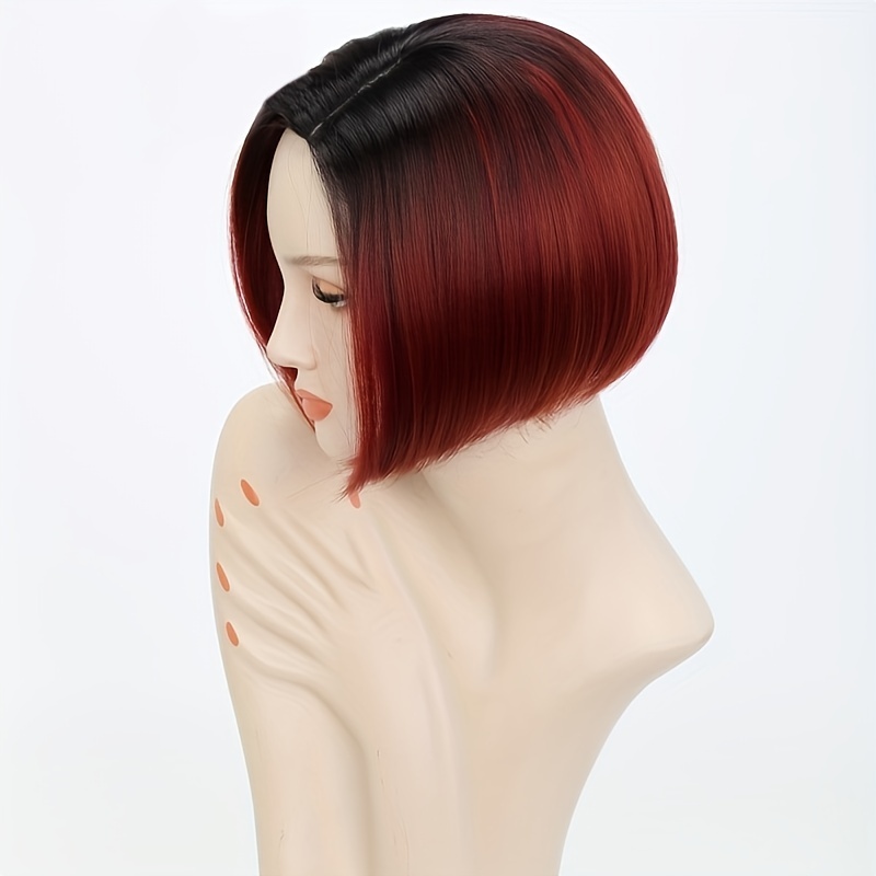 Short Bob Ombre Blonde Synthetic Wig Heat Resistant Fiber Pixie Cut Short Wig