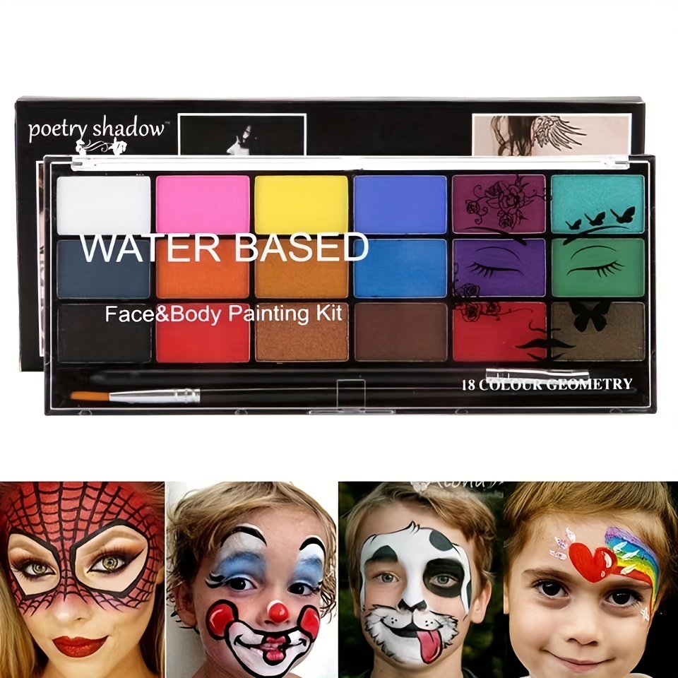 UV Unicorn Face Paint Painting Split Cake Face Paint Water Activated Face  Paints