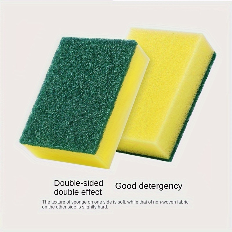 10pcs Multi-functional Square Cleaning Dish Sponge, Soft Dual