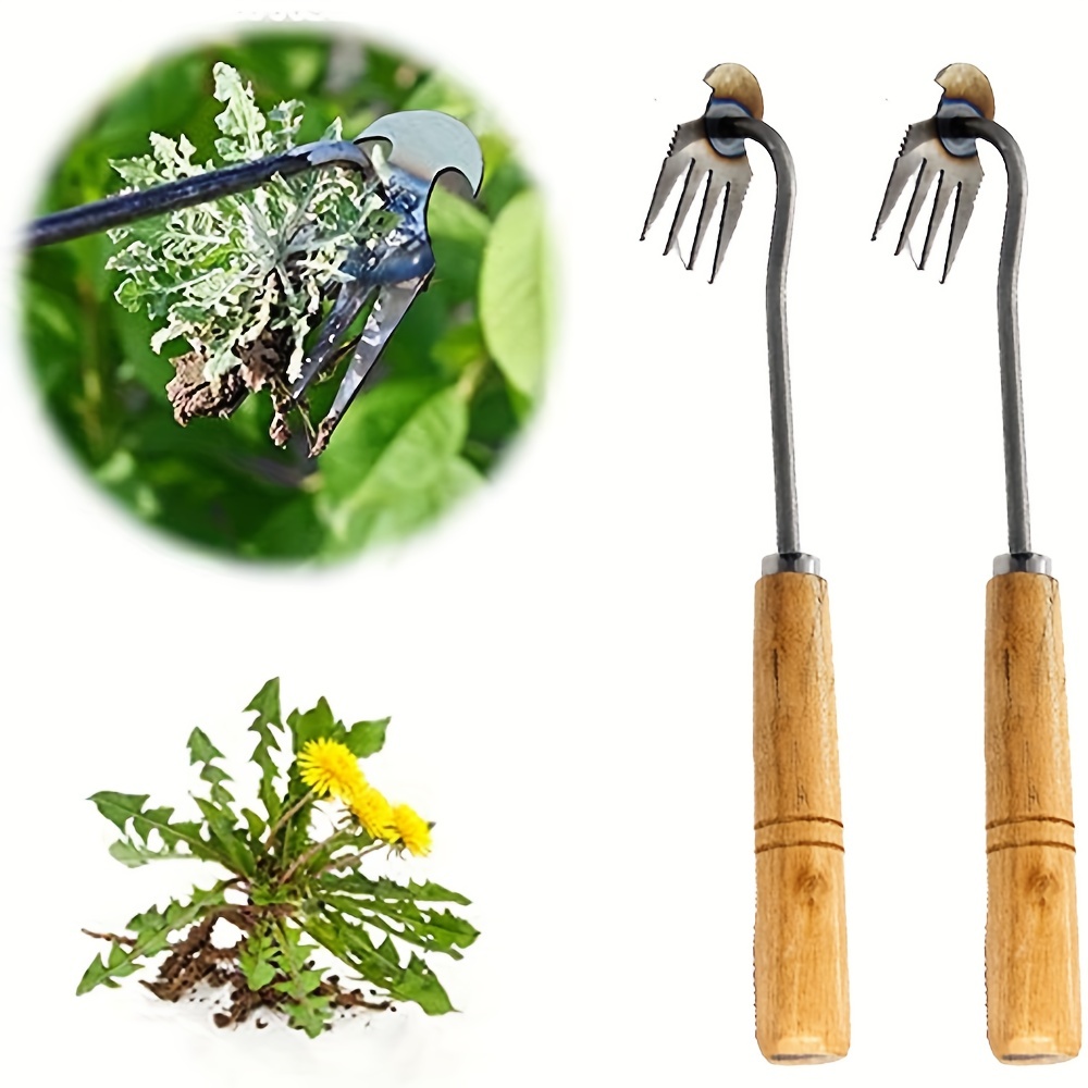 Weeding Artifact Uprooting Weeding Tool Steel Weed Puller 4 Teeth Dual  Purpose Weeder Hand Remover Tool For Garden - AliExpress
