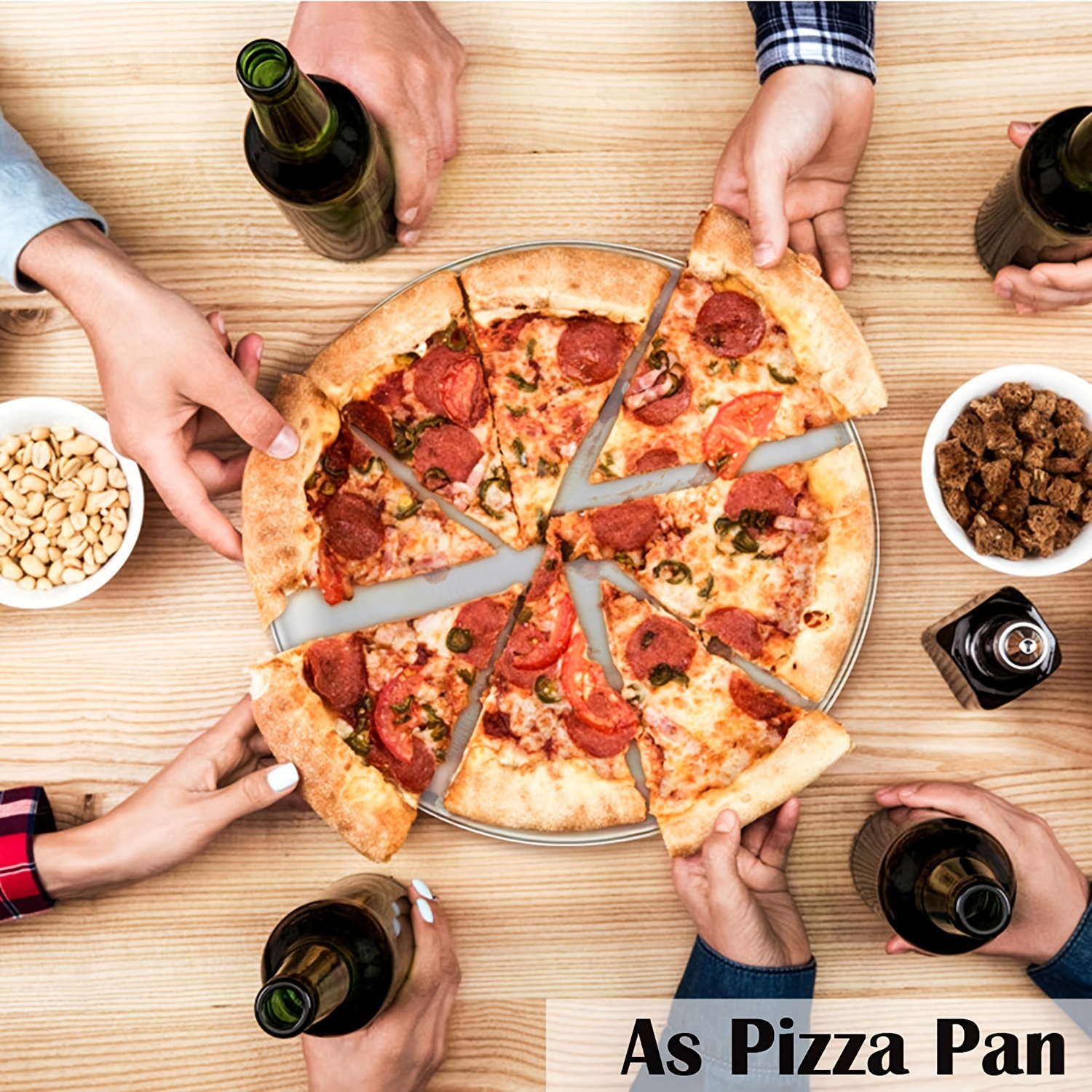 Choice 14 Aluminum Wide Rim Pizza Pan