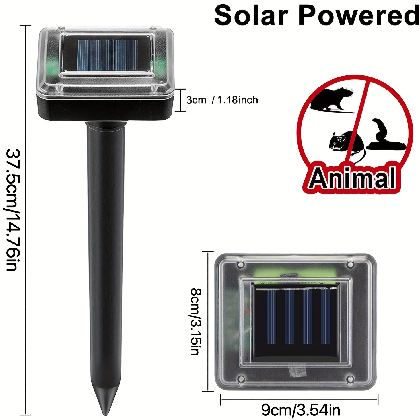 solarbetriebener ultraschall vibrations maus abwehrgert - Temu Austria