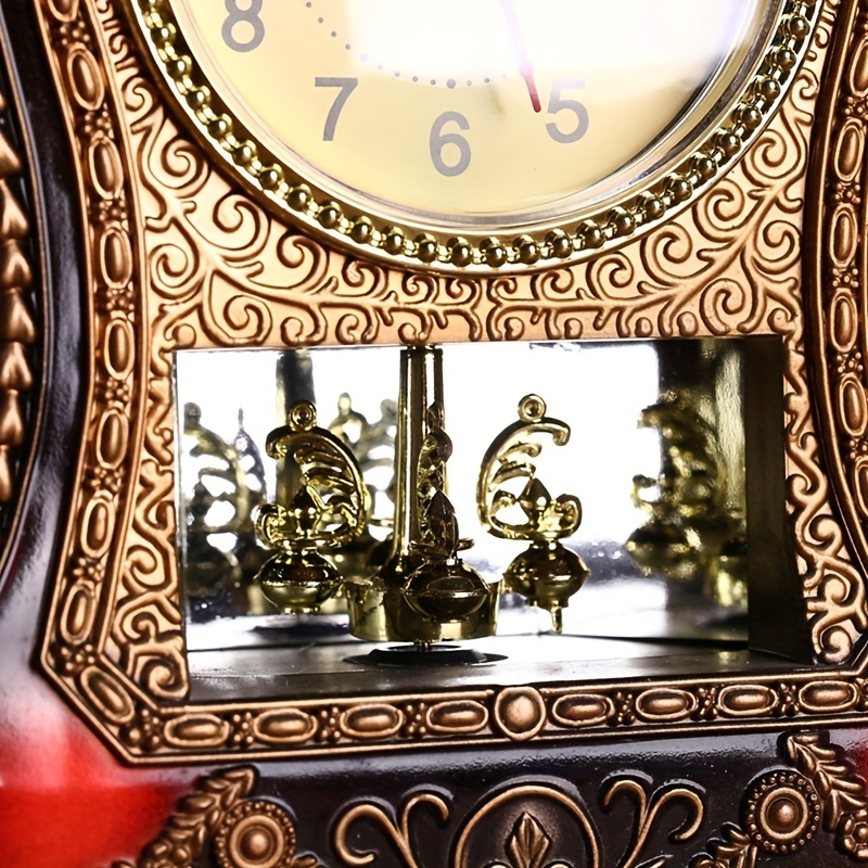 Reloj de mesa silencioso – Reloj de escritorio de estilo vintage europeo –  Reloj de mesa decorativo – Decoración de la sala de estar del hogar