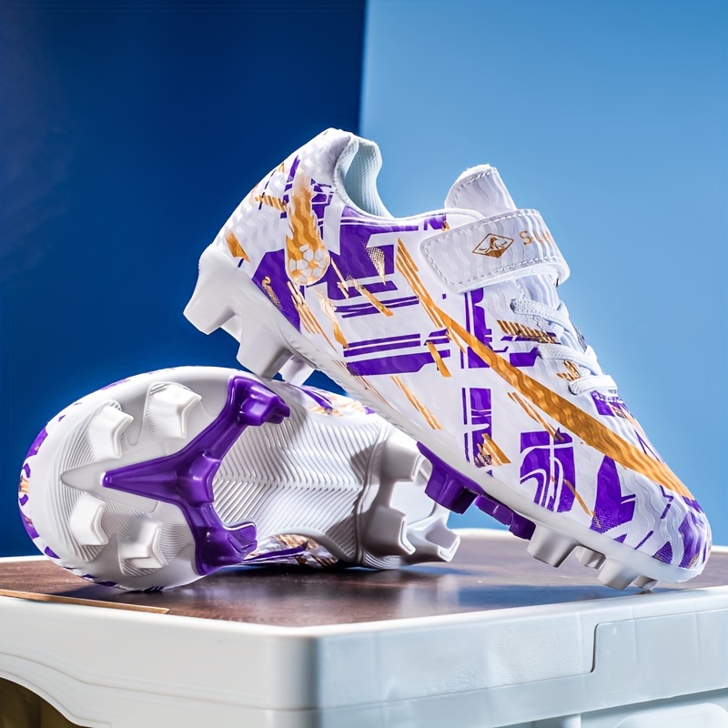 Purple and gold hot sale youth football cleats