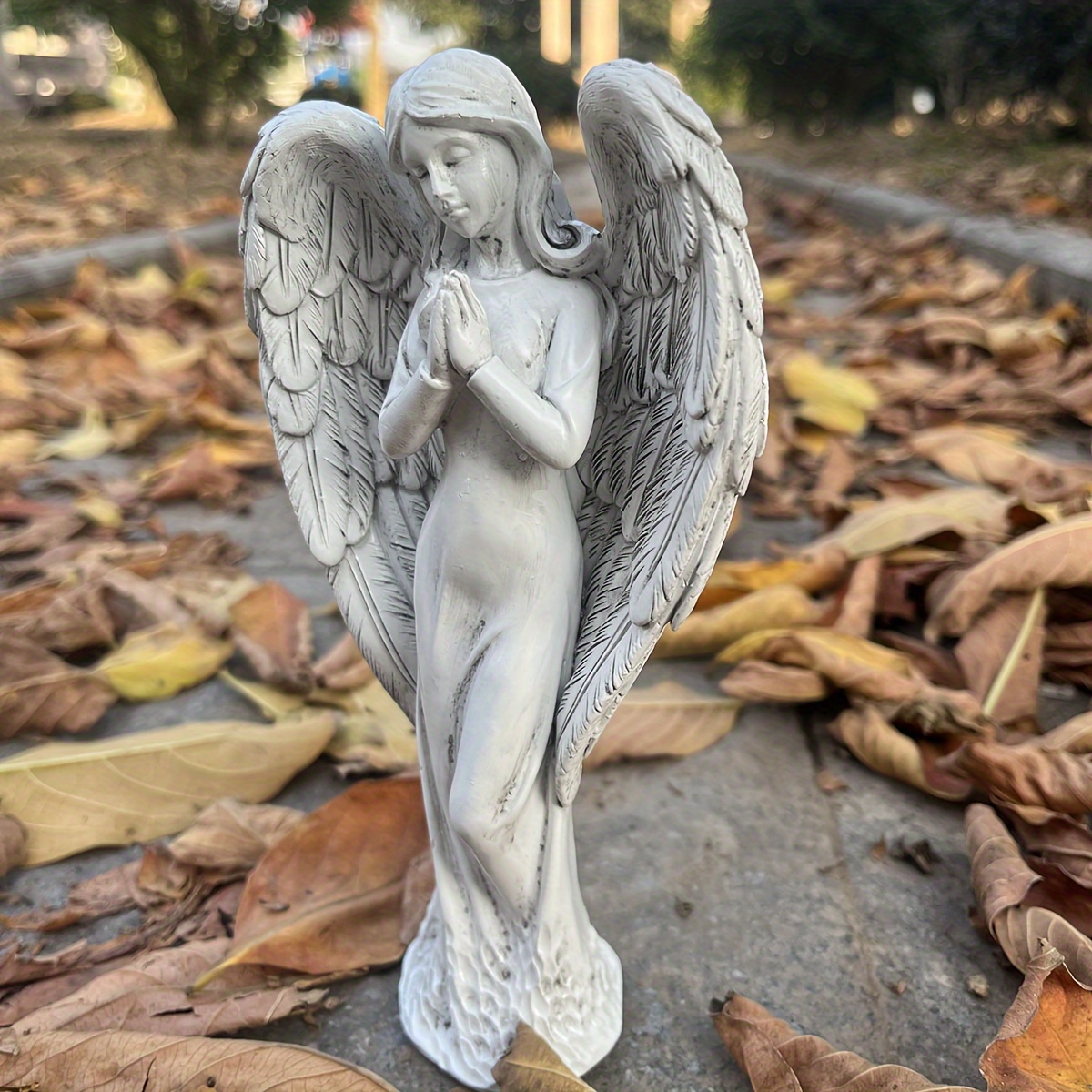 1pc Resin Angel Garden Statues Praying Angel Sculpture, Yard Garden  Decoration Indoor Resin Craft Art Decor Home Sculpture Souvenir Party  Accessories