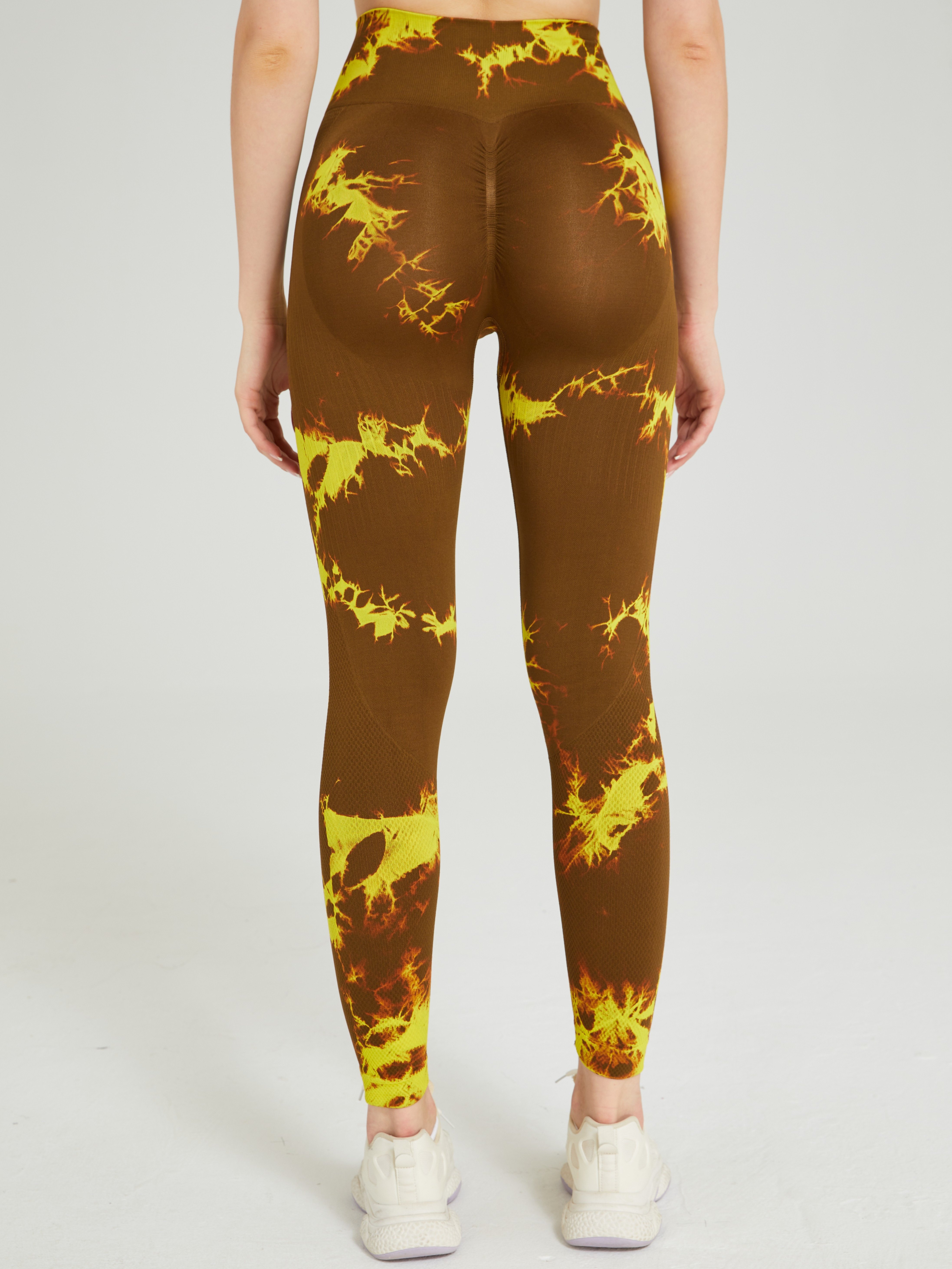 Leggings Deportivos Tie Dye Mujer Pantalones Yoga Sin - Temu Chile