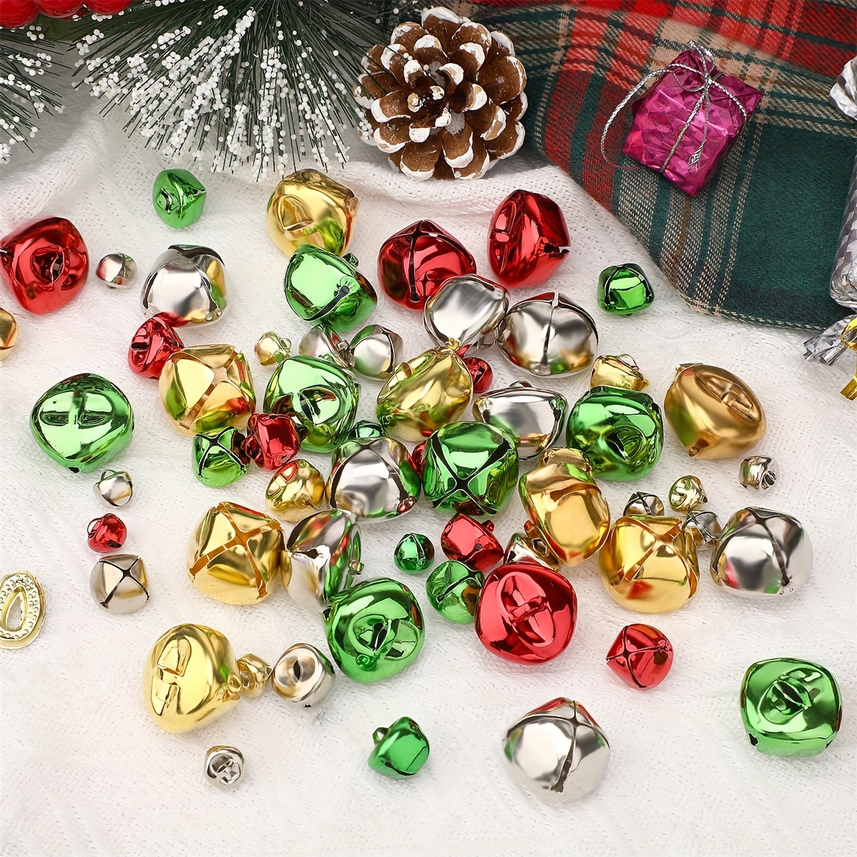Jingle Bells Crafts Colorful Small Christmas Bells Loud - Temu