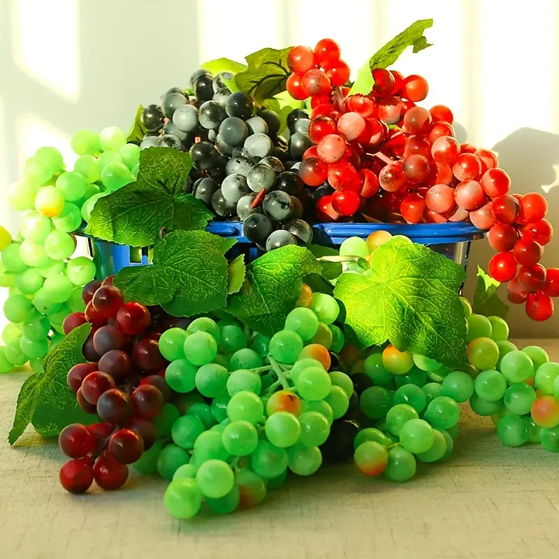 1pc 36 Uva, Simulazione Uva Corda d'uva in plastica, Modello di frutta finta,  Puntelli di