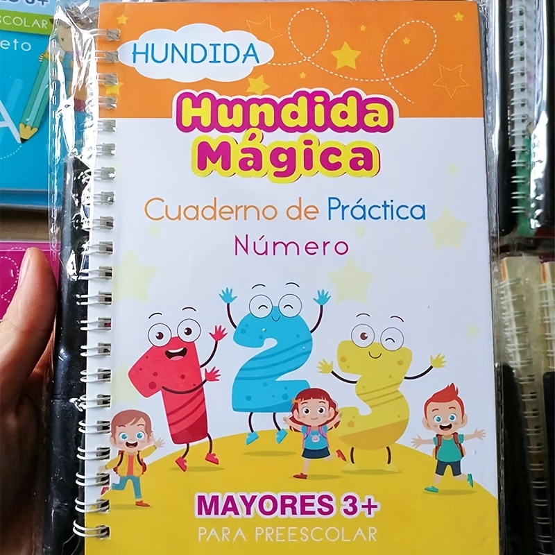 4 Libros Niños Cuaderno Niños Pegatina Escritura Libro - Temu