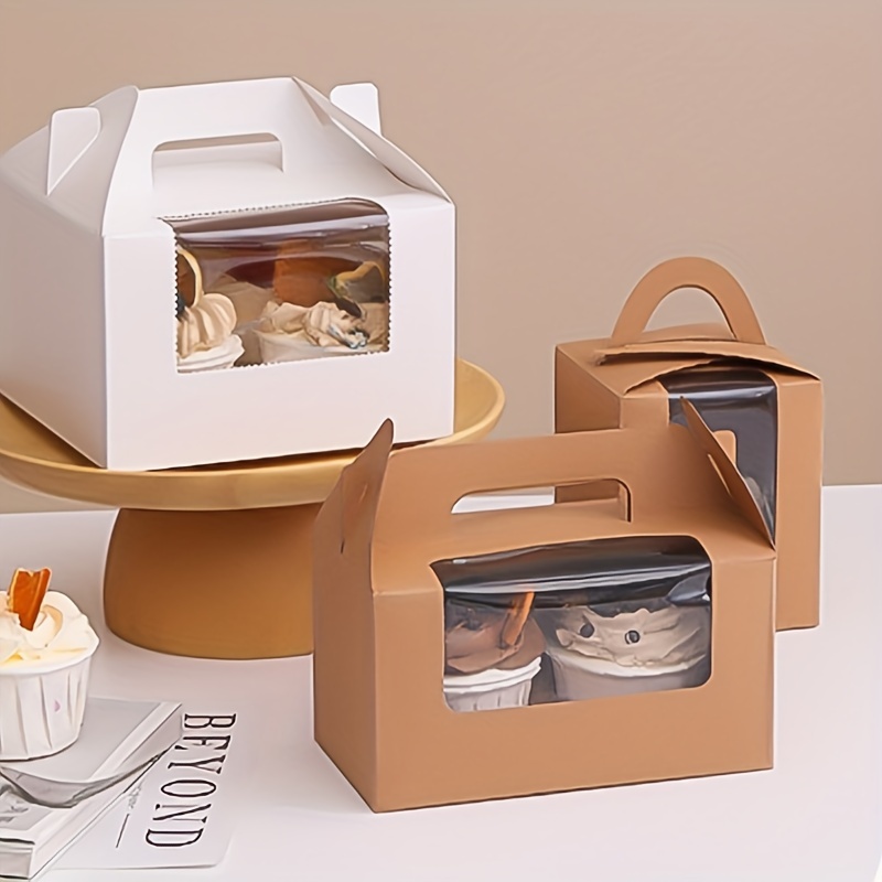 Cake Box Clear Portable Cake Box For Cupcake Muffin Cake - Temu