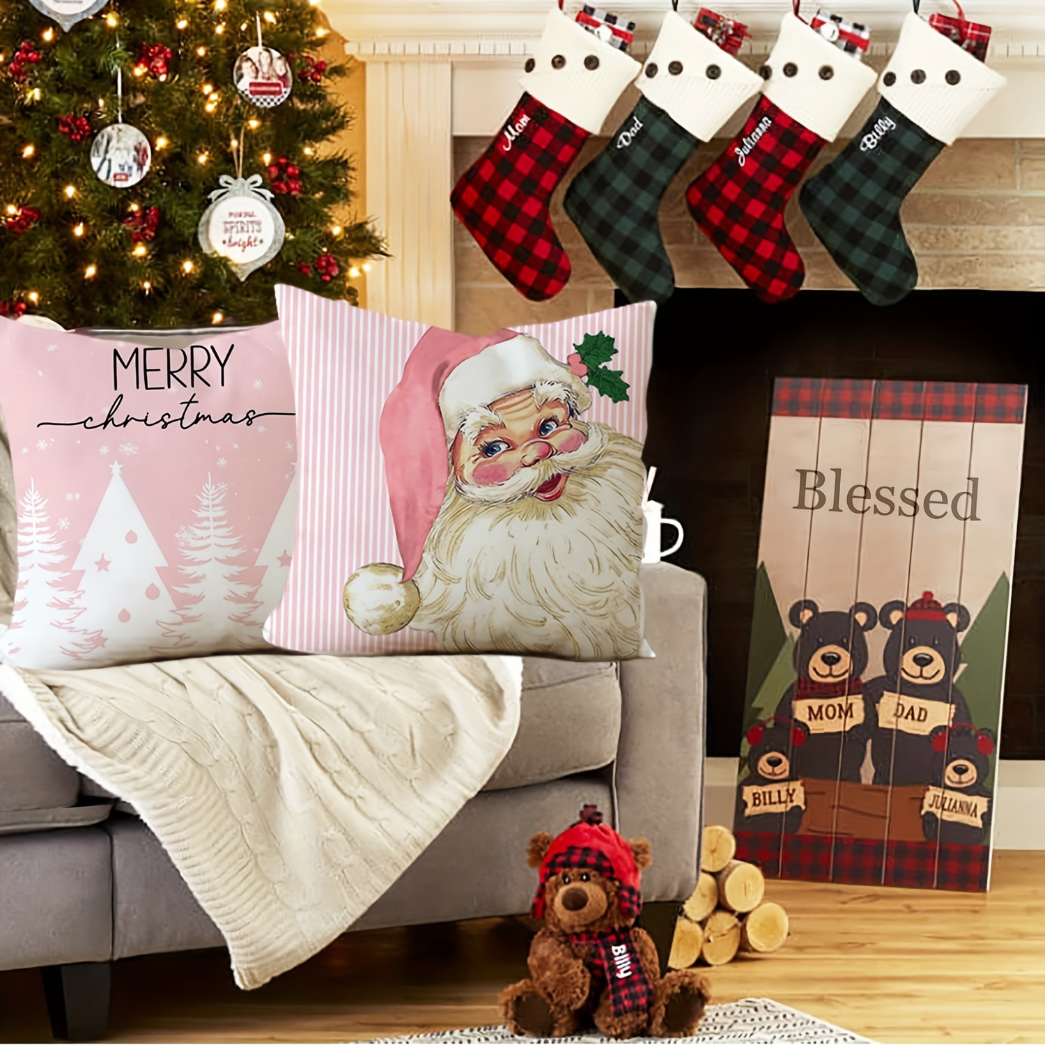 Santa claus hotsell throw pillows