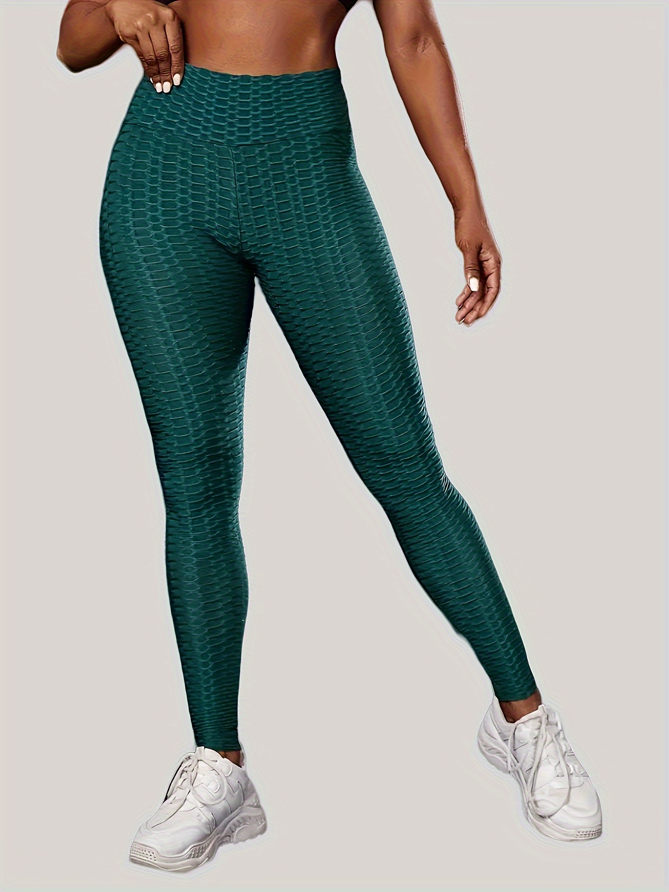 Women's Activewear: Honeycomb High waisted Textured Workout - Temu