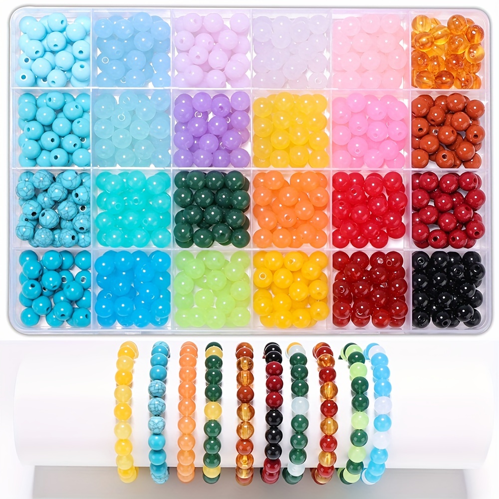 Beads Bracelet Making Kit Jelly Colored Beads Lovely Cute - Temu Italy