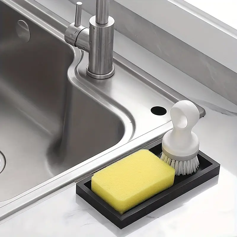 1Pcs Silicone Kitchen Soap Tray, Sink Tray for Kitchen Counter